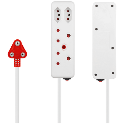 Switched 4-Way Medium Surge Extension Lead 3m