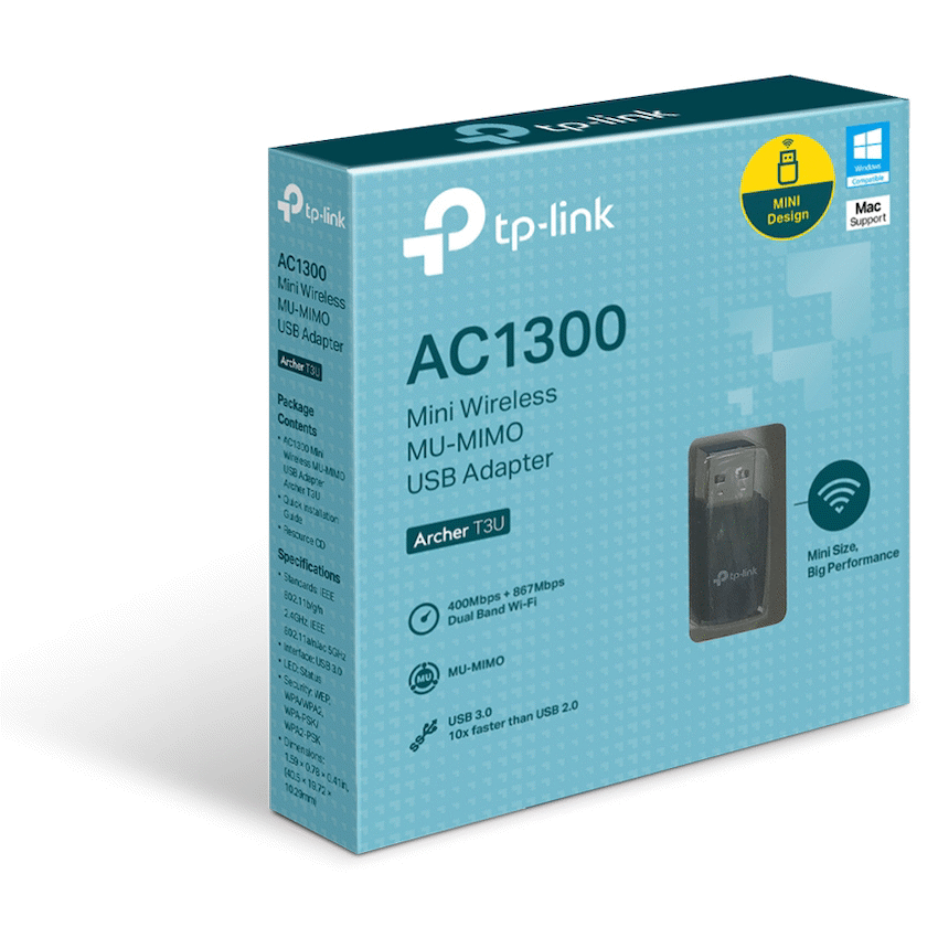 TP-Link Archer T3U AC1300 Mini Wireless MU-MIMO USB Adapter