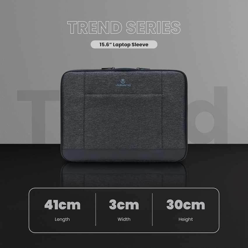 Volkano Trend Series 15.6" Laptop Sleeve - Grey