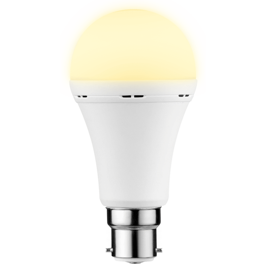 Switched 5w A60 Rechargeable B22 LED Light Bulb - Warm White
