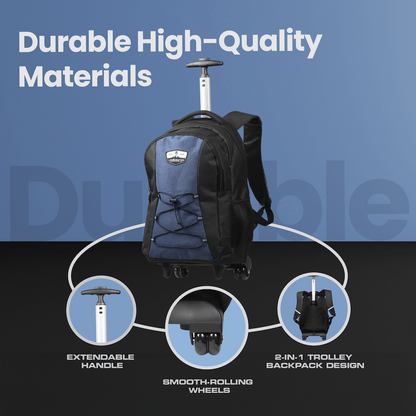 Volkano Winner Trolley Backpack 22L Navy