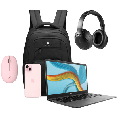 MTP03HX/A iPhone 15 128GB | HP 245 G10 14 inch 8GB/256GB Win11 - Bag+Mouse+Headphone