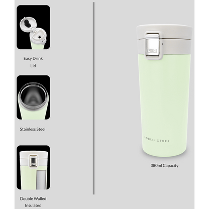 Boden Stark 380ml Travel Mug - Green