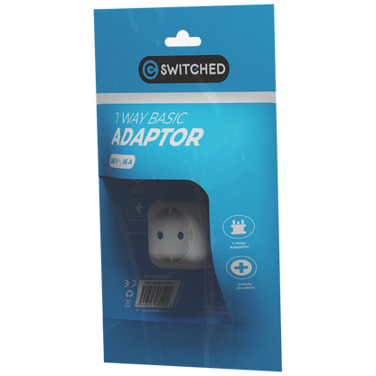 Switched 1-Way Schuko Adaptor