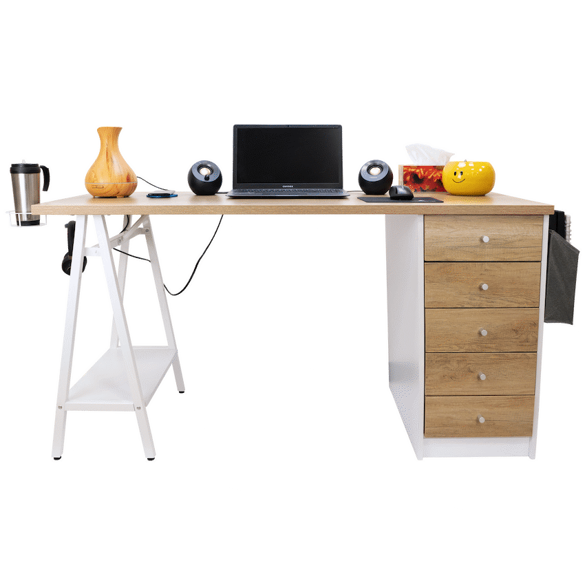 Everfurn Premium Milan Smart Office Desk, 2 x 3.1 USB Port