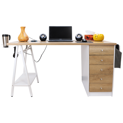 Everfurn Premium Milan Smart Office Desk, 2 x 3.1 USB Port