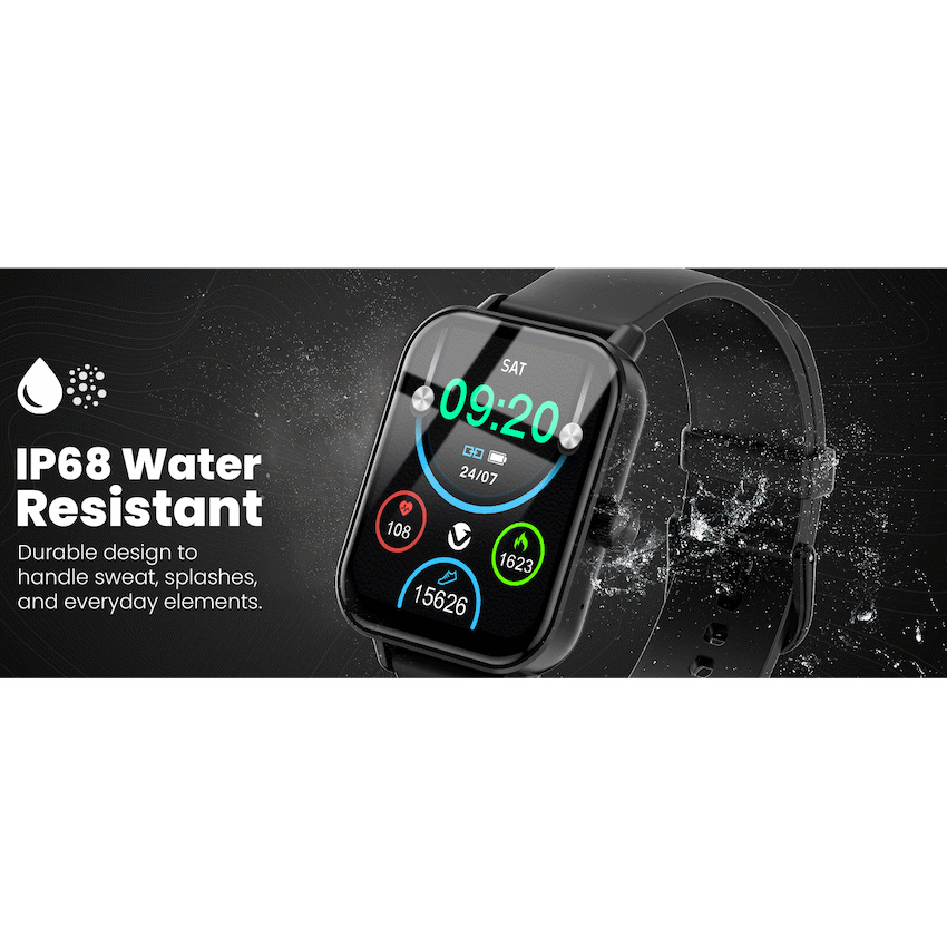 Volkano Chroma Series Smartwatch with Black Strap