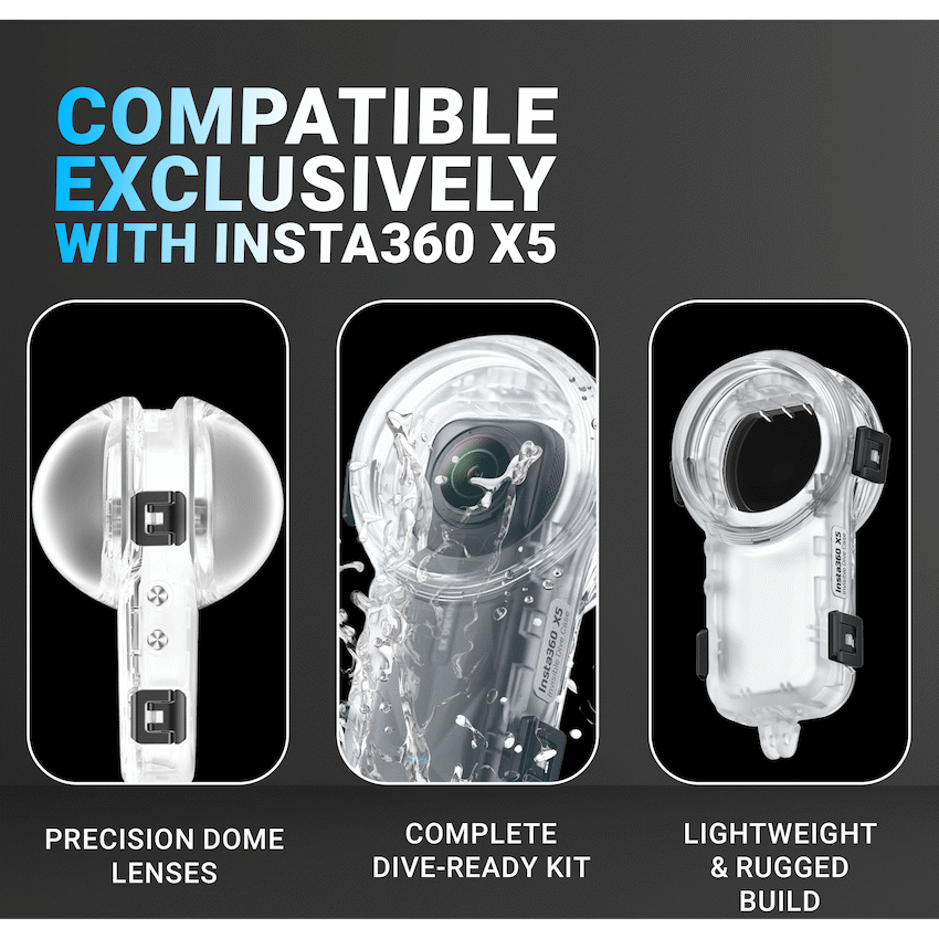 Insta360 X5 Invisible Dive Case Clear