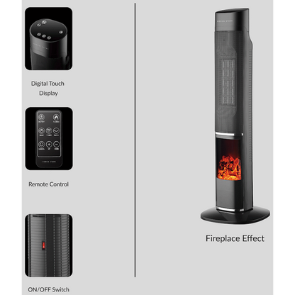 Boden Stark Fireplace Tower Heater