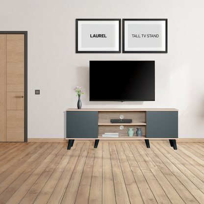 Everfurn Laurel TV Stand 1600w, Two Cupboards