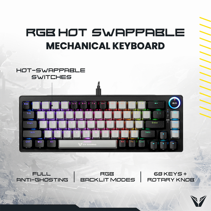 VX Gaming Sun-Wukong RGB Hot Swappable Mechanical Keyboard