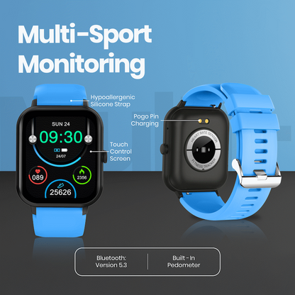 Volkano Chroma Series Smartwatch with Blue Strap