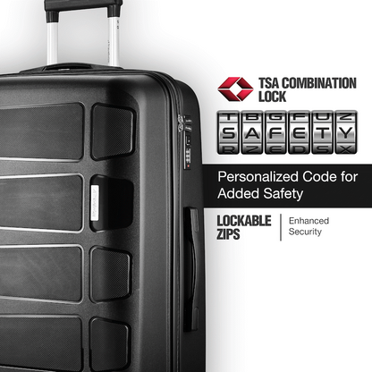 Travelwize Tourer PP 75cm 4-wheel Spinner Luggage Black