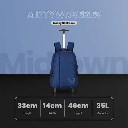 Volkano Midtown Trolley Backpack - Navy
