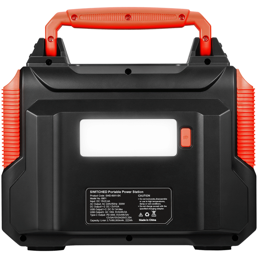 Switched 300W Portable Power Station (222WH)