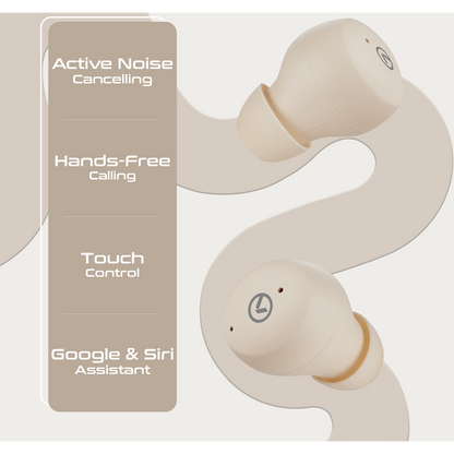 Amplify HushPods - TWS Earphone with ANC - Nude
