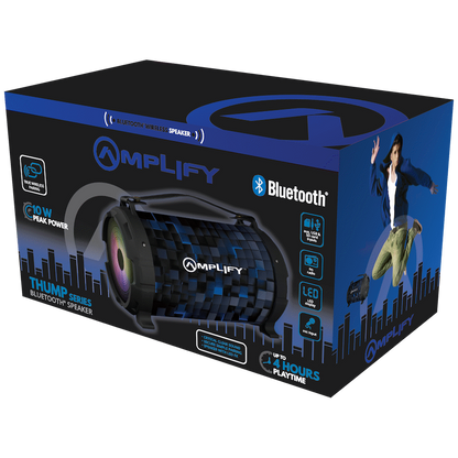 Amplify Thump Series Bluetooth Speaker -Black/Blue
