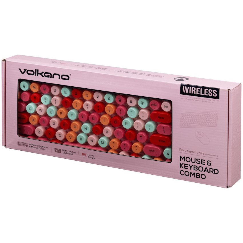 Volkano Paradigm Series Mouse and Keyboard combo - Pink