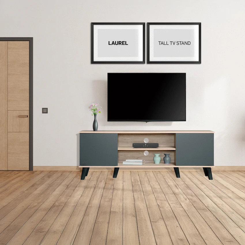 Everfurn Laurel TV Stand 1600w, Two Cupboards