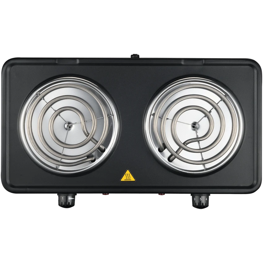 Elektra Double Spiral Hot Plate - Black