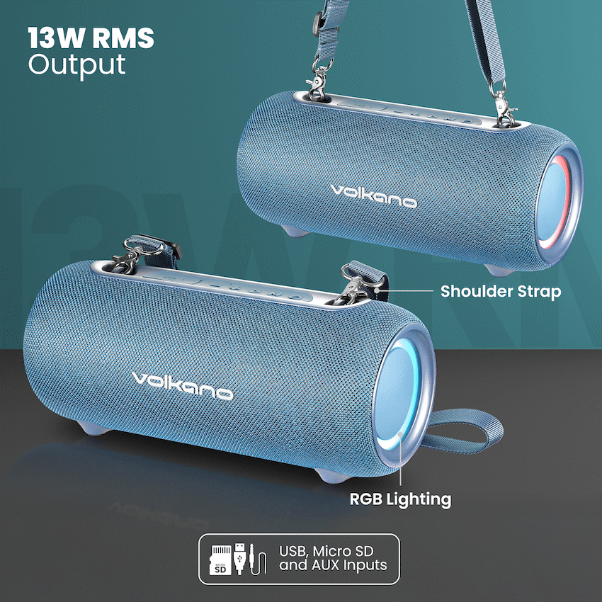 Volkano Mamba 2.0 Series Bluetooth Speaker - Blue