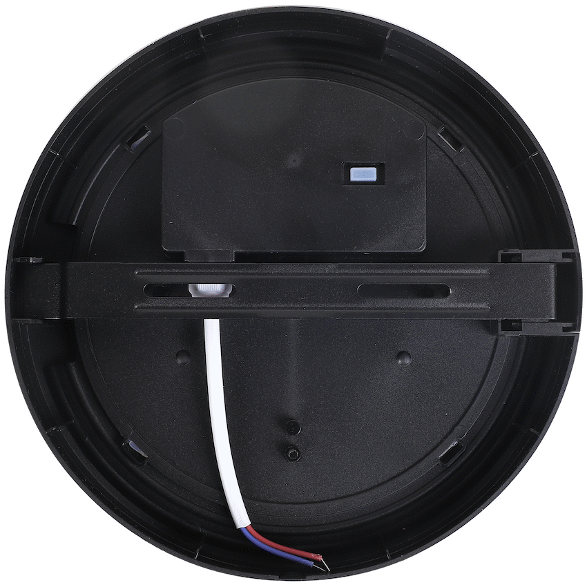 Ellies Cresent Series AC 24W Round LED Bulkhead - PC - BK