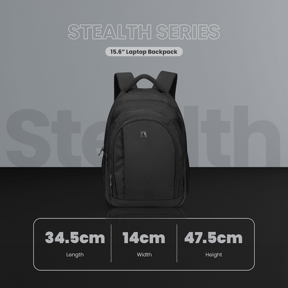 Volkano Stealth 15.6" Laptop Backpack - Black