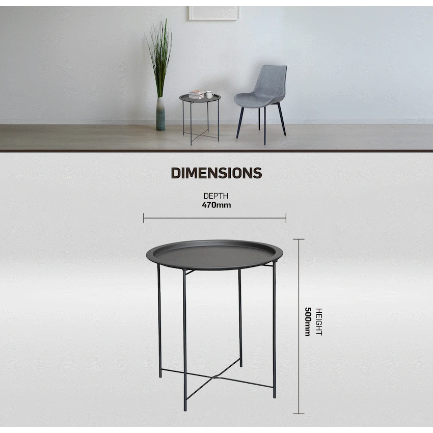 Everfurn Nala Side Table Black