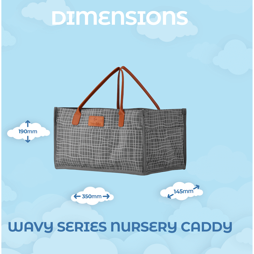 Totes Babe Wavy Series Nursery Caddy Grey