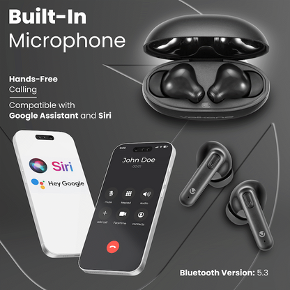 Volkano Pulse Series True Wireless Earphones with Charging Case - Black
