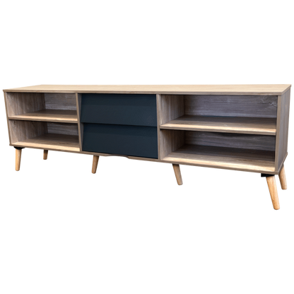 Everfurn Everest Tall TV Stand - 2 Drawers