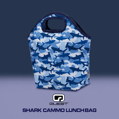 Quest Shark Cammo Lunch Bag Blue