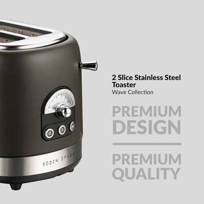Boden Stark 2-Slice Stainless Steel Toaster