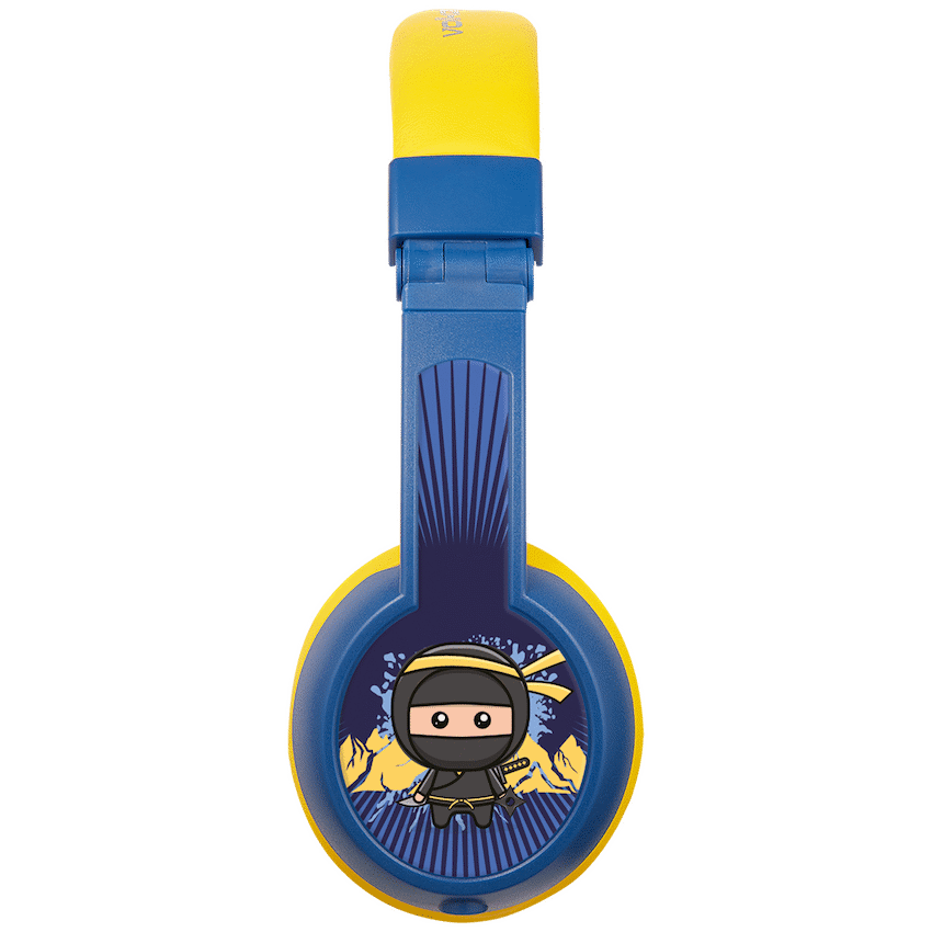 Volkano Sidekick Series Wired Kiddies Headphones with Share Port - Yellow/Blue