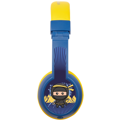 Volkano Sidekick Series Wired Kiddies Headphones with Share Port - Yellow/Blue