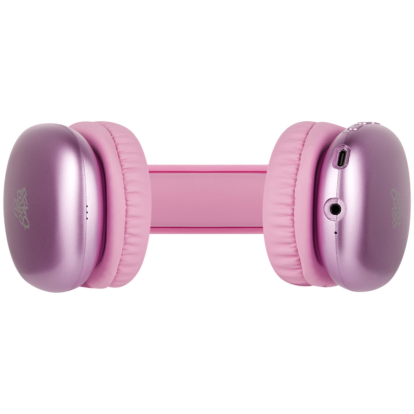 Pro Bass Retro Bluetooth Wireless Headphone with PU Case - Pink
