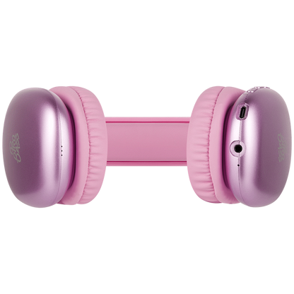 Pro Bass Retro Bluetooth Wireless Headphone with PU Case - Pink