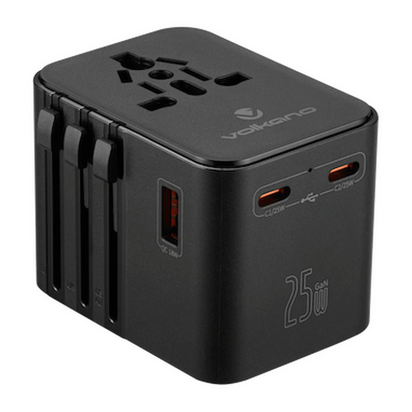 Volkano Worldwide Series Travel Adapter PD 25w + QC