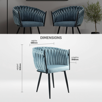 Opulent Casual Chair Hazy Blue - Single