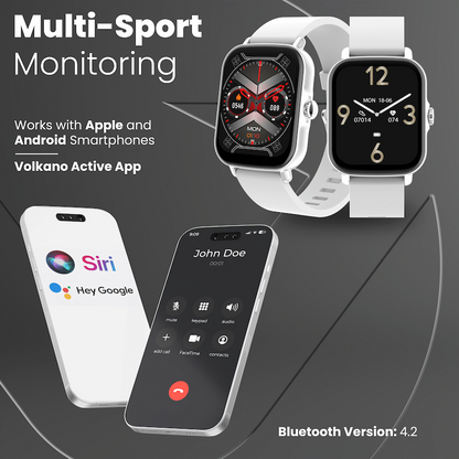 Volkano Active Tech Serene series Watch with heart rate monitor - Silver