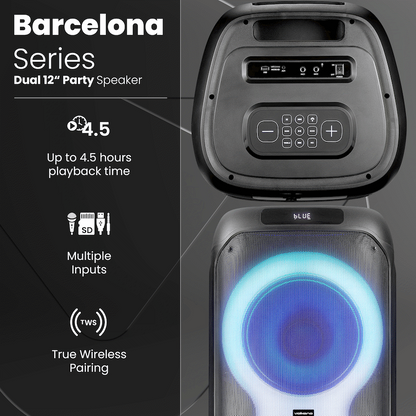 Volkano Barcelona Series Dual 12" Party Speaker