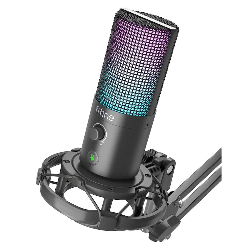 Fifine T669 Pro3 USB Microphone with Pop Filter and Boom Arm Stand