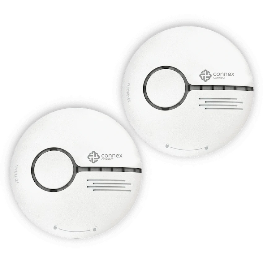 Smart Wi-Fi Smoke Detector Alarm Twin Pack