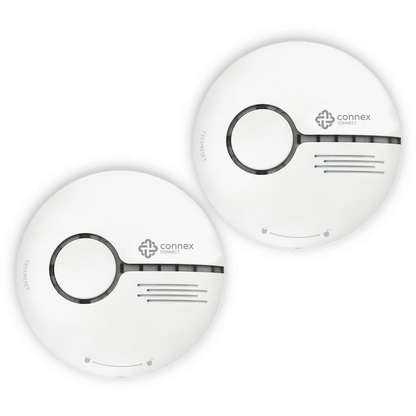 Smart Wi-Fi Smoke Detector Alarm Twin Pack