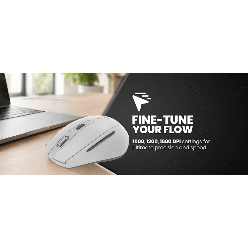 Volkano Chrome Series Wireless Mouse - Gray