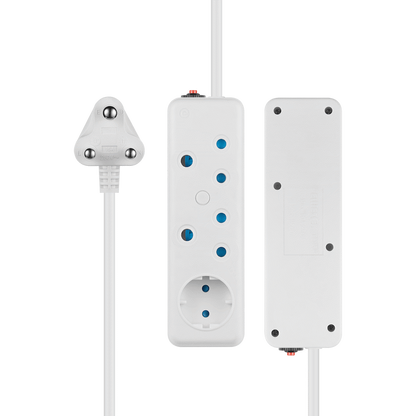 SWITCHED 3 Way Multiplug - White