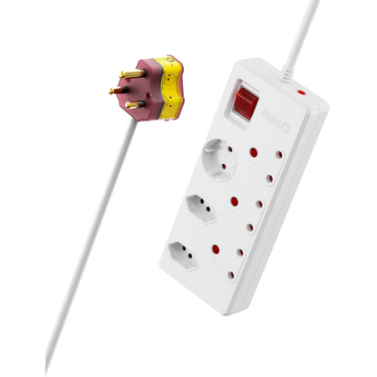 Ellies 6 way High Surge Multiplug 0.5M - WT