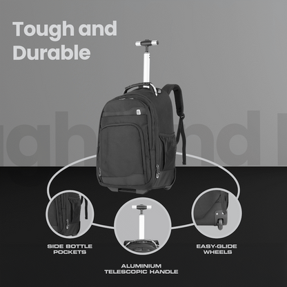 Volkano Lincoln 15.6" Laptop Trolley Backpack - Black