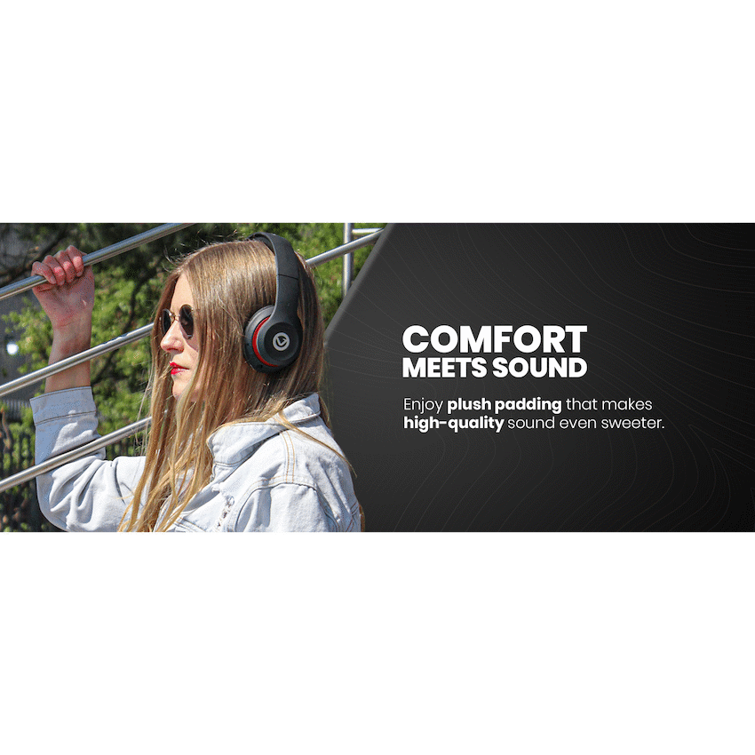 Volkano Falcon Headphones with Microphone - Black