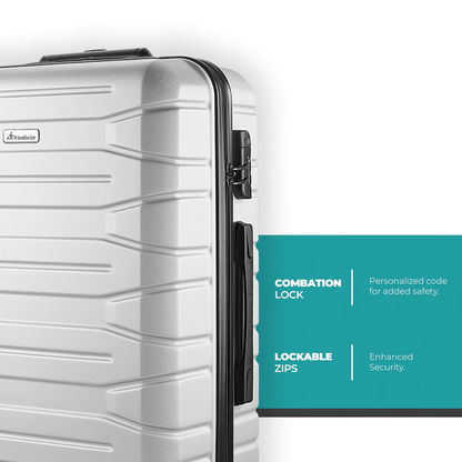 Travelwize Cabana ABS 4-Wheel Spinner 55cm Luggage - Platinum